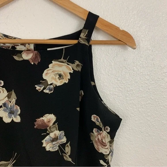 Vintage 90s Jodi Michaels Dark Cottagecore Floral Mini Dress Size 7 - Picture 4 of 5